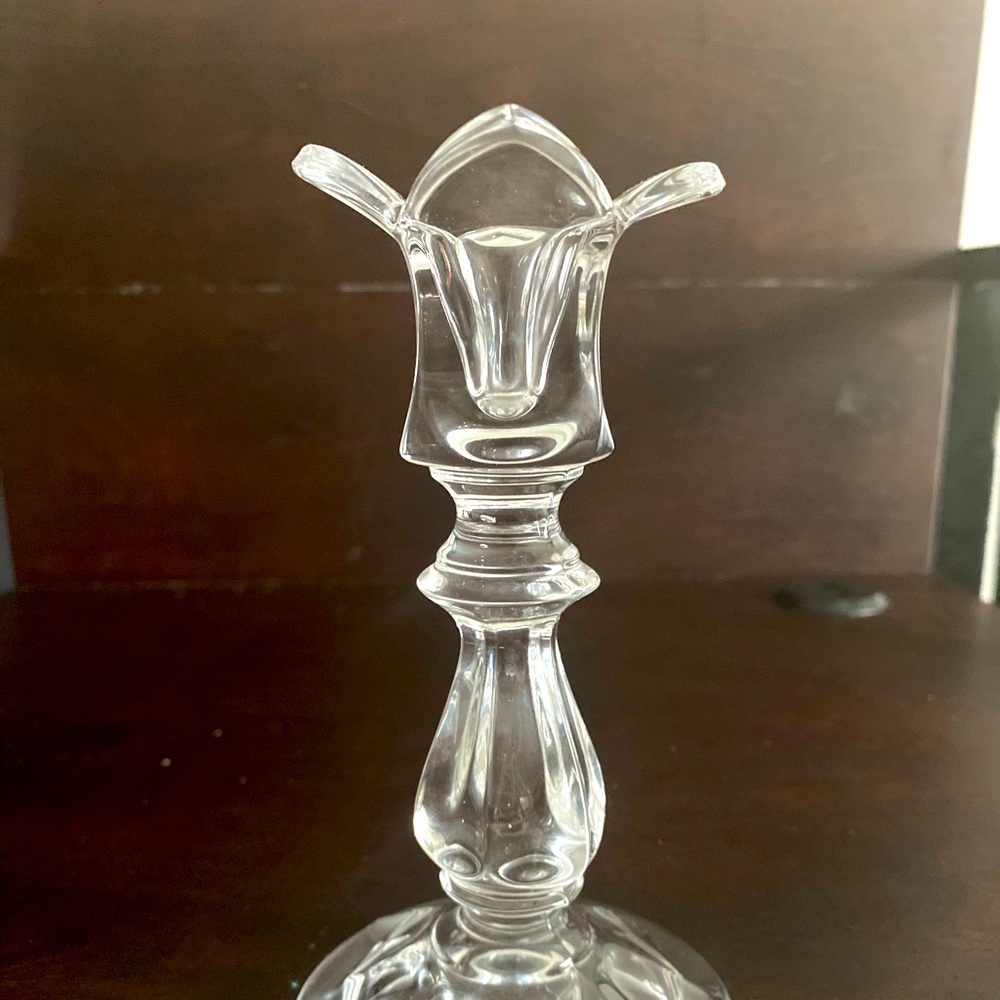 Glass candle holder